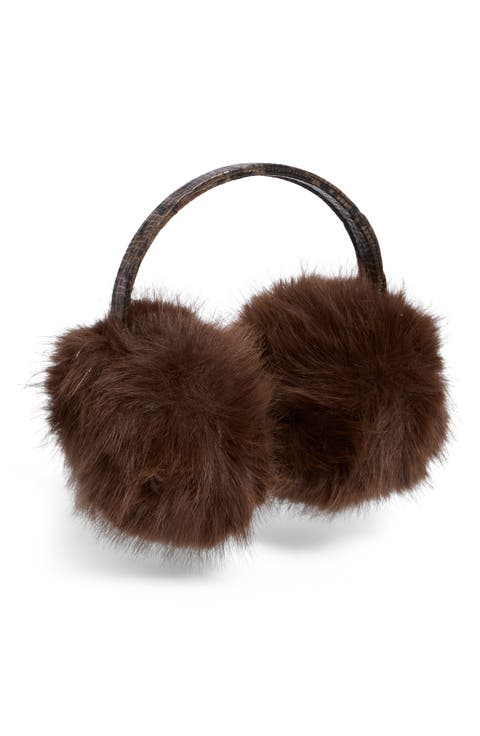 Faux Leather & Faux Fur Earmuffs
