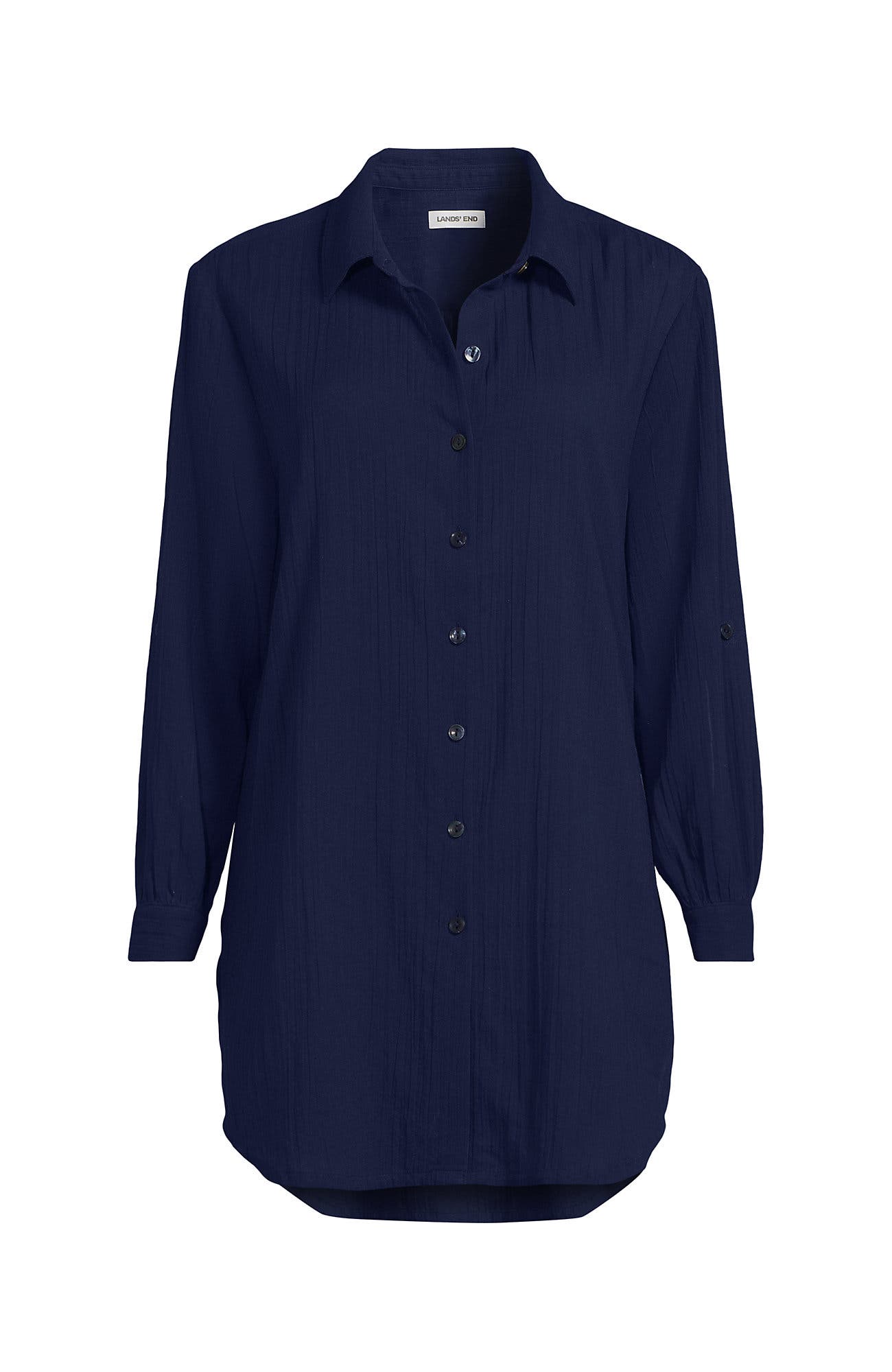 Lands' End New Button-Up Shirt Cover-Up Dress (Women) | Nordstrom