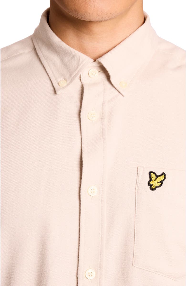 Lyle & Scott Long Sleeve Flannel Shirt, Alternate, color, Putty