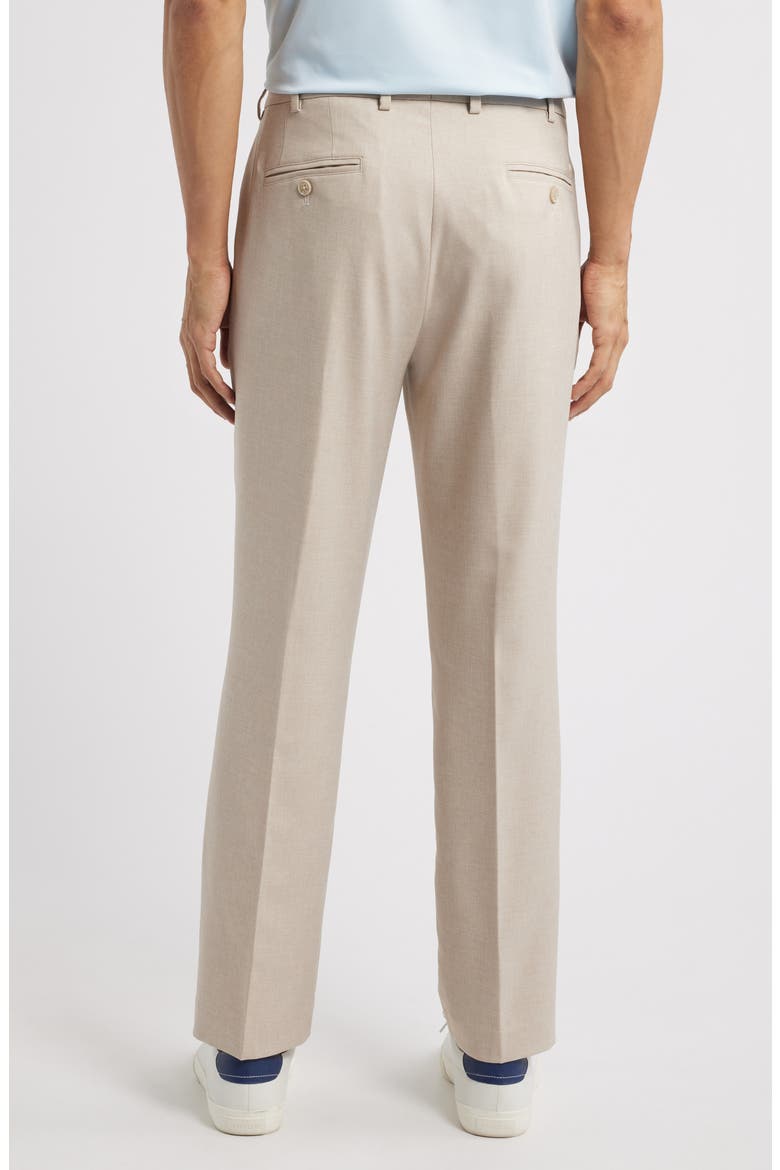 Mèlange Flat Front Dress Pants, Alternate, color, KHAKI