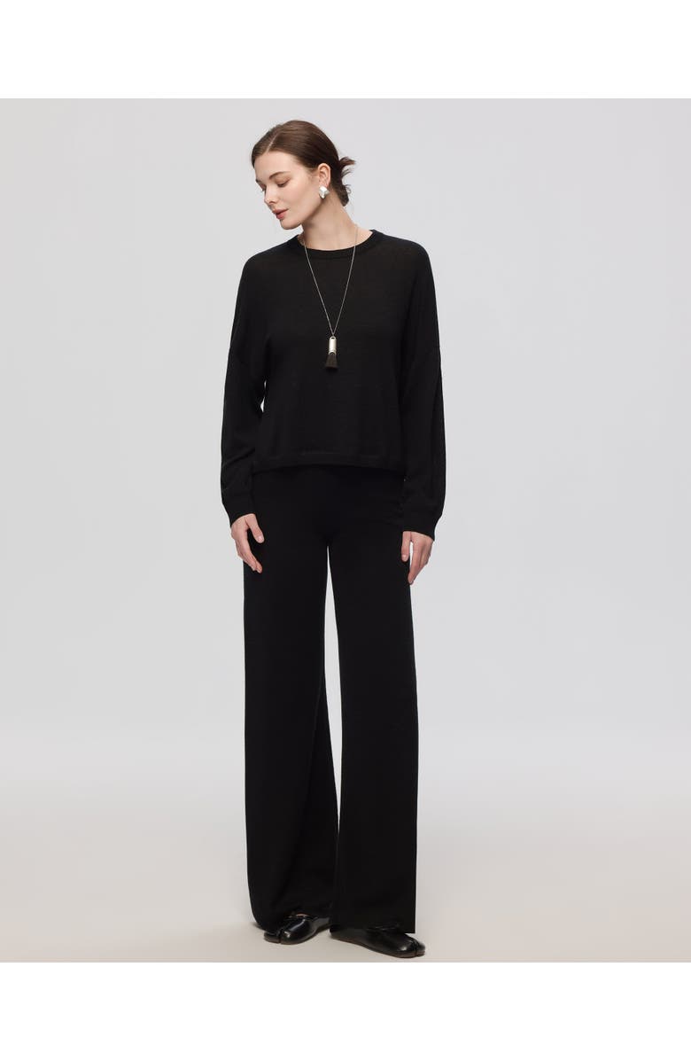 JUANA Nilo Knitted Pull-on Pants, Main, color, Black