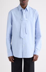 Dries Van Noten Cilian Button-Up Shirt with Tie