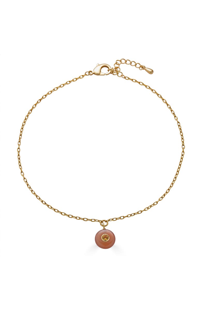 Loni Paul Jewelry Peach Moonstone and Citrine Inlay Necklace, Main, color,