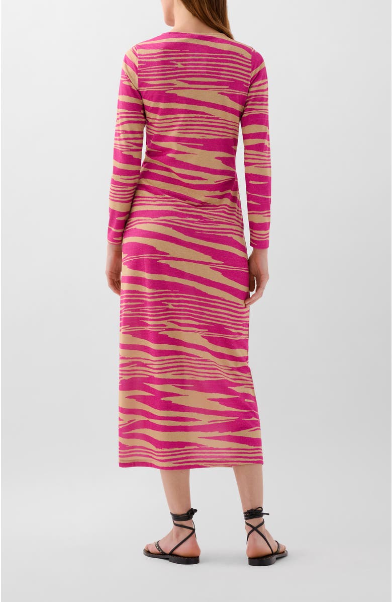 Scalpers Zebra Lurex Jersey Dress, Alternate, color, Pink