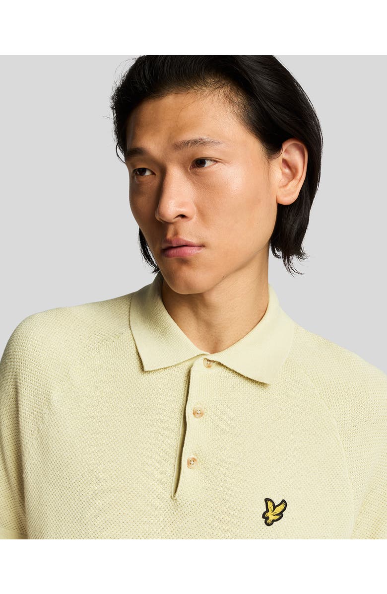 Lyle & Scott Linen Blend Knitted Polo, Alternate, color, Luna