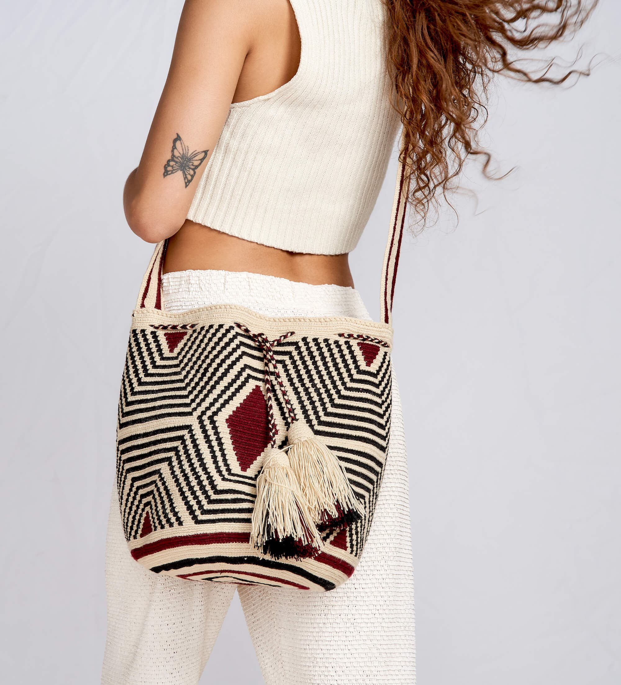One Thread Collective Corral Bag, Alternate, color, Burgundy