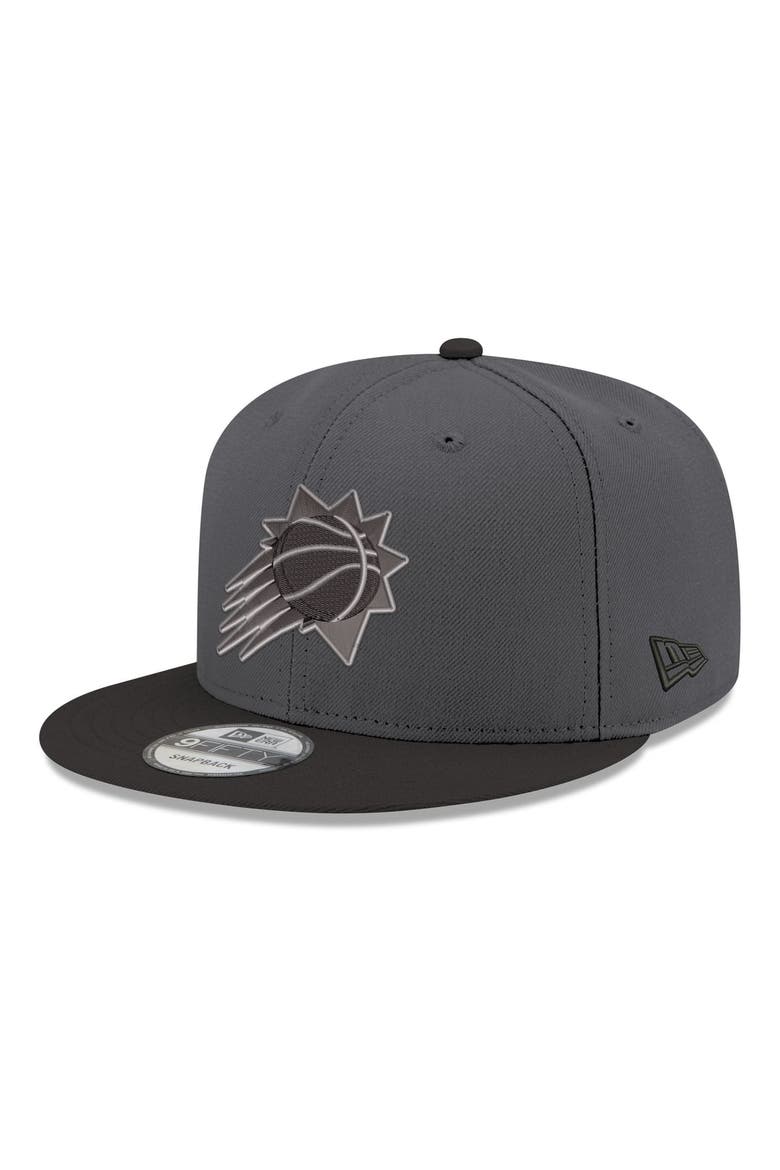 Men's New Era Gray/Black Phoenix Suns Logo 2-Tone 9FIFTY Snapback Hat, Main, color, Gray