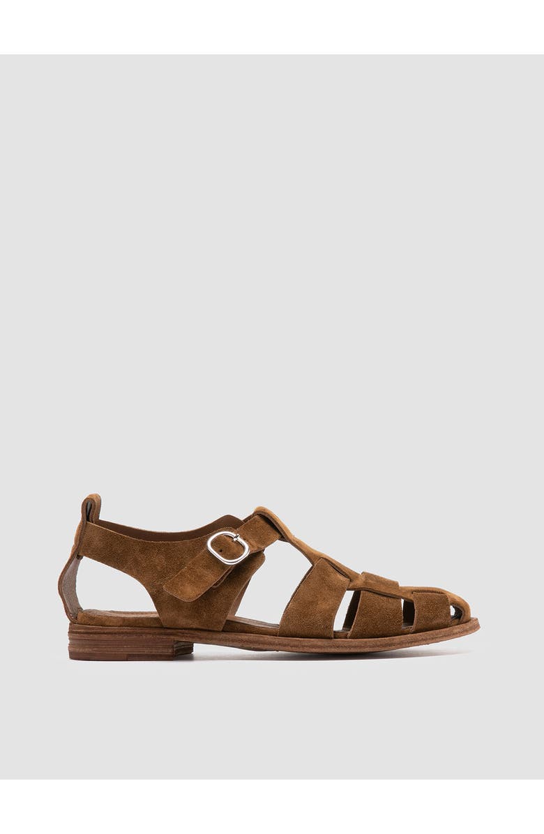 Officine Creative Lexikon 536 Suede Woven Sandals, Main, color, Light Brown