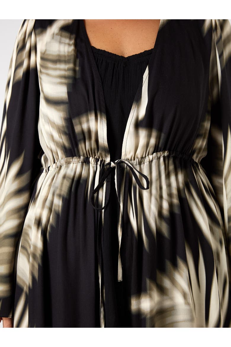 Drawstring Coat, Alternate, color, Mono