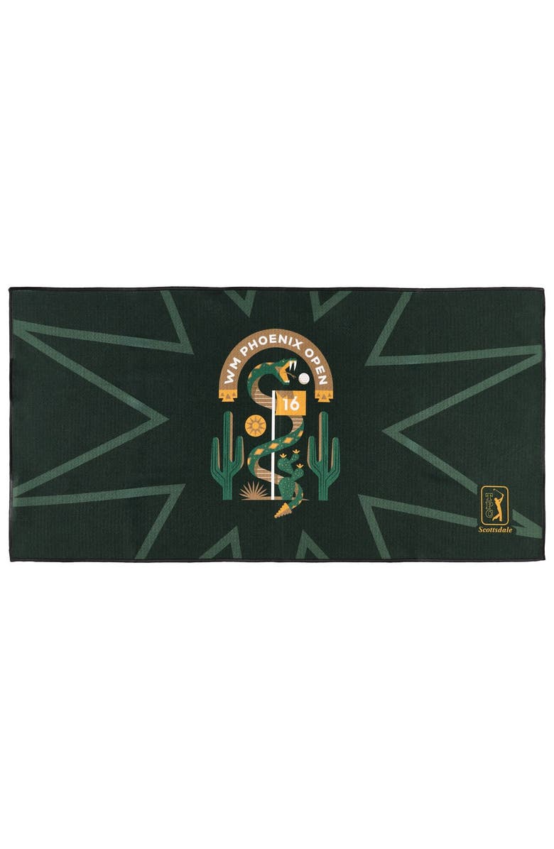 Dynamic Brands WM Phoenix Open 16" x 31.25" Hi-Def Starburst Ultimate Microfiber Golf Towel, Main, color, Green