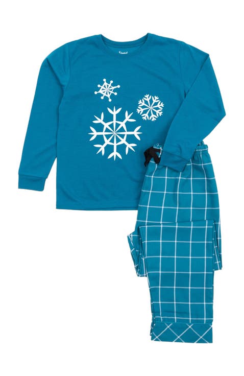 Kids Flannel Printed Holiday Pajama Set (Toddler, Little Kid & Big Kid)