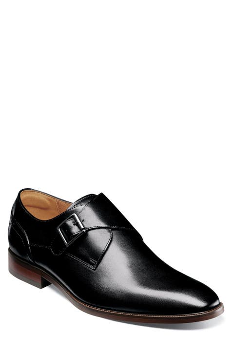 Shops mens monk shoes black