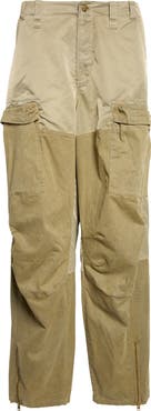 DIESEL® P-Arker Mixed Media Zip Hem Cargo Pants
