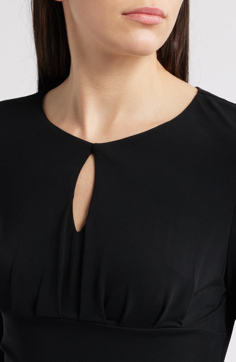 BOSS Eden Long Sleeve Body-Con Midi Dress, Alternate, color, Black