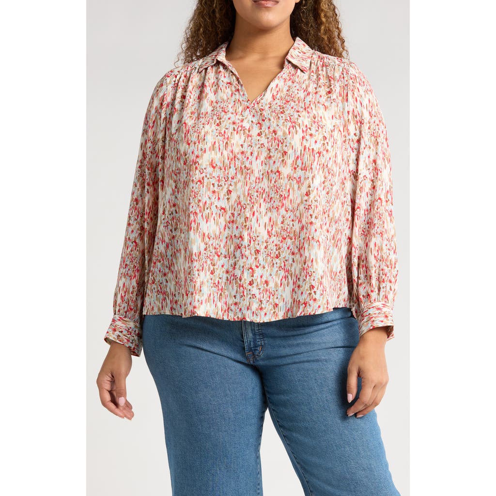 Halogen ® Johnny Collar Top In Multi