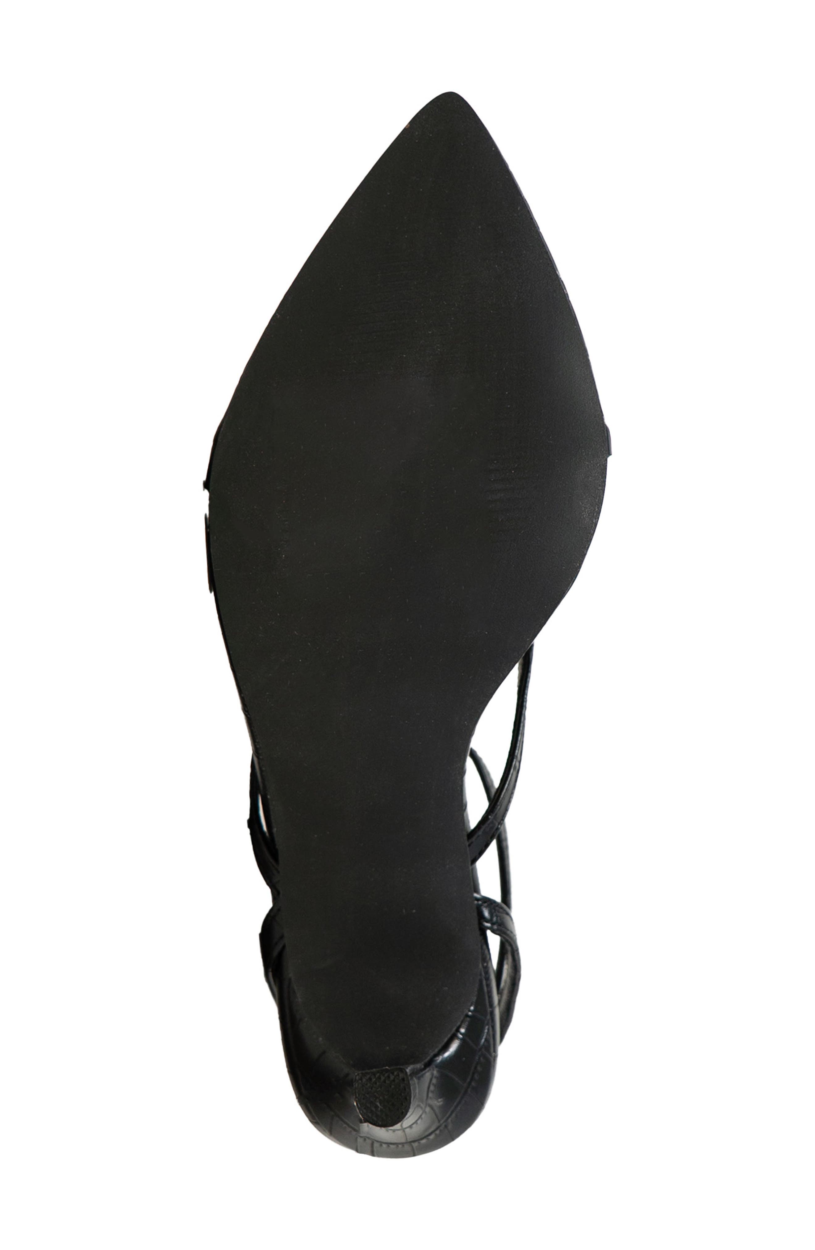 CHASE AND CHLOE Strappy Post Toe Sandal, Alternate, color, Black Croc