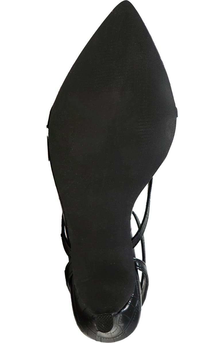 CHASE AND CHLOE Strappy Post Toe Sandal, Alternate, color, Black Croc