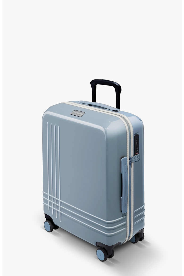 Large Carry-On Luggage, Alternate, color, Slate Gloss / White Trim