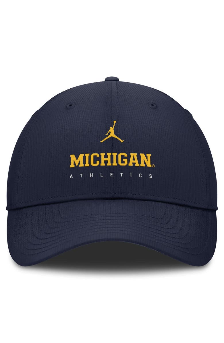 Jordan Brand Men
s Jordan Brand Navy Michigan Wolverines Club Performance Adjustable Hat, Alternate, color, Navy