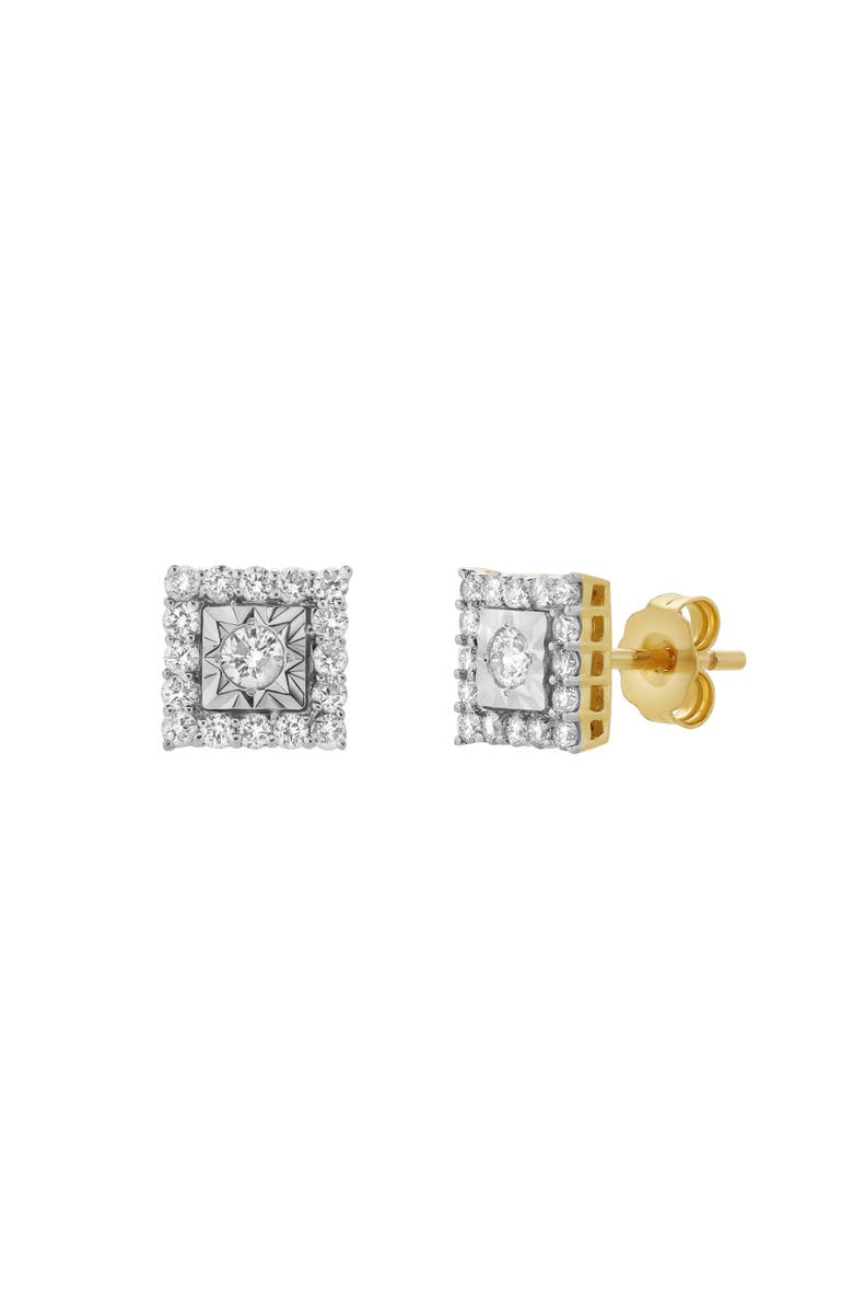 LuvMyJewelry Legatum 10K Gold Diamond Unisex Earrings - 0.34 Cts, Alternate, color, 10K Yellow Gold