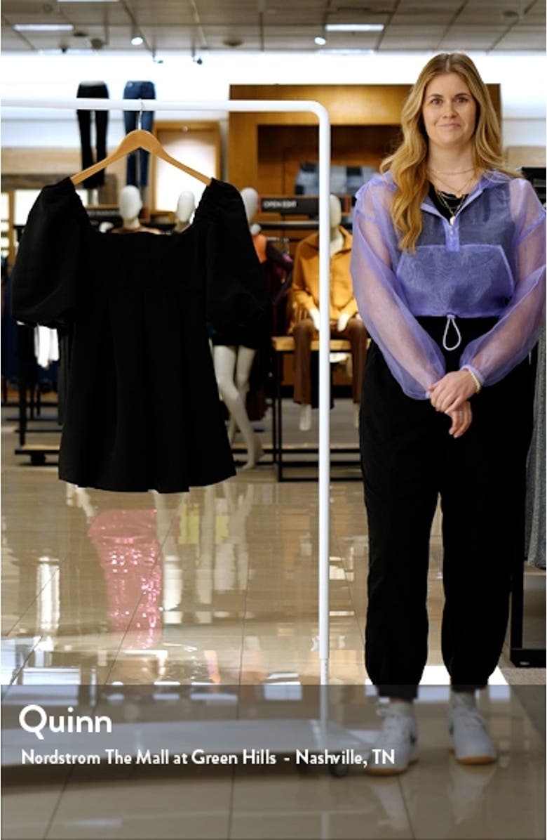 Puff Sleeve Square Neck Minidress, sales video thumbnail