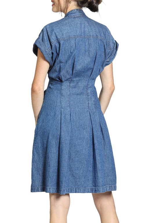 Apny Denim Shirtdress In Light Indigo