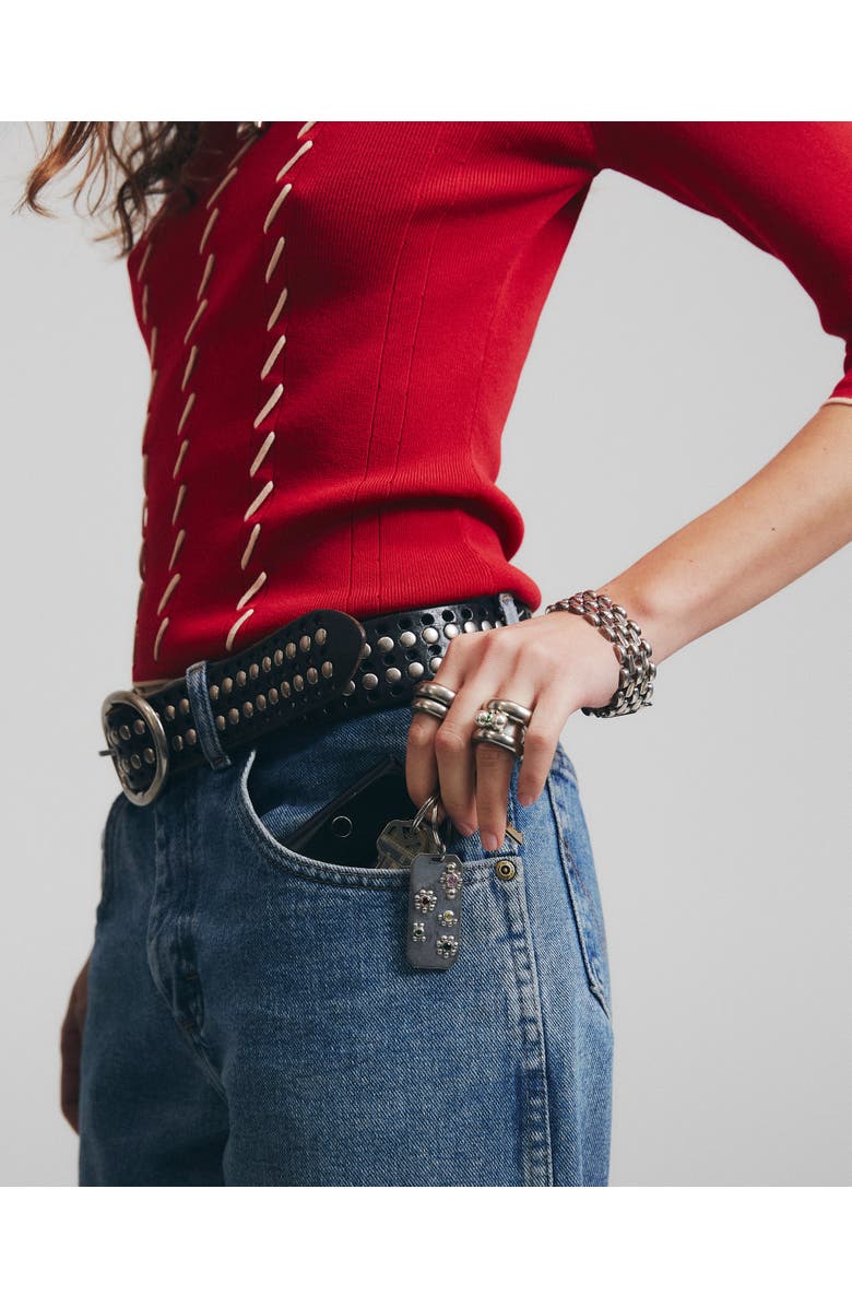 67jewelry Keychain II, Alternate, color, Silver