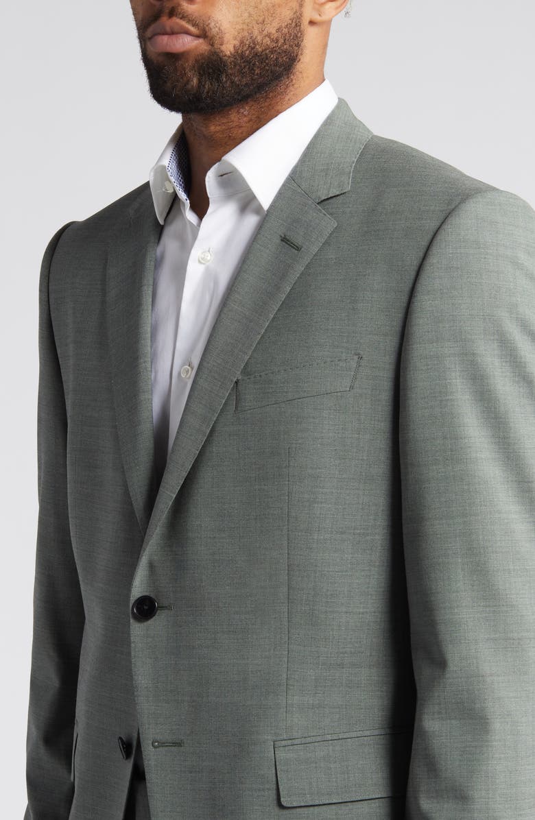 BOSS Huge Stretch Wool Suit, Alternate, color, Dark Green