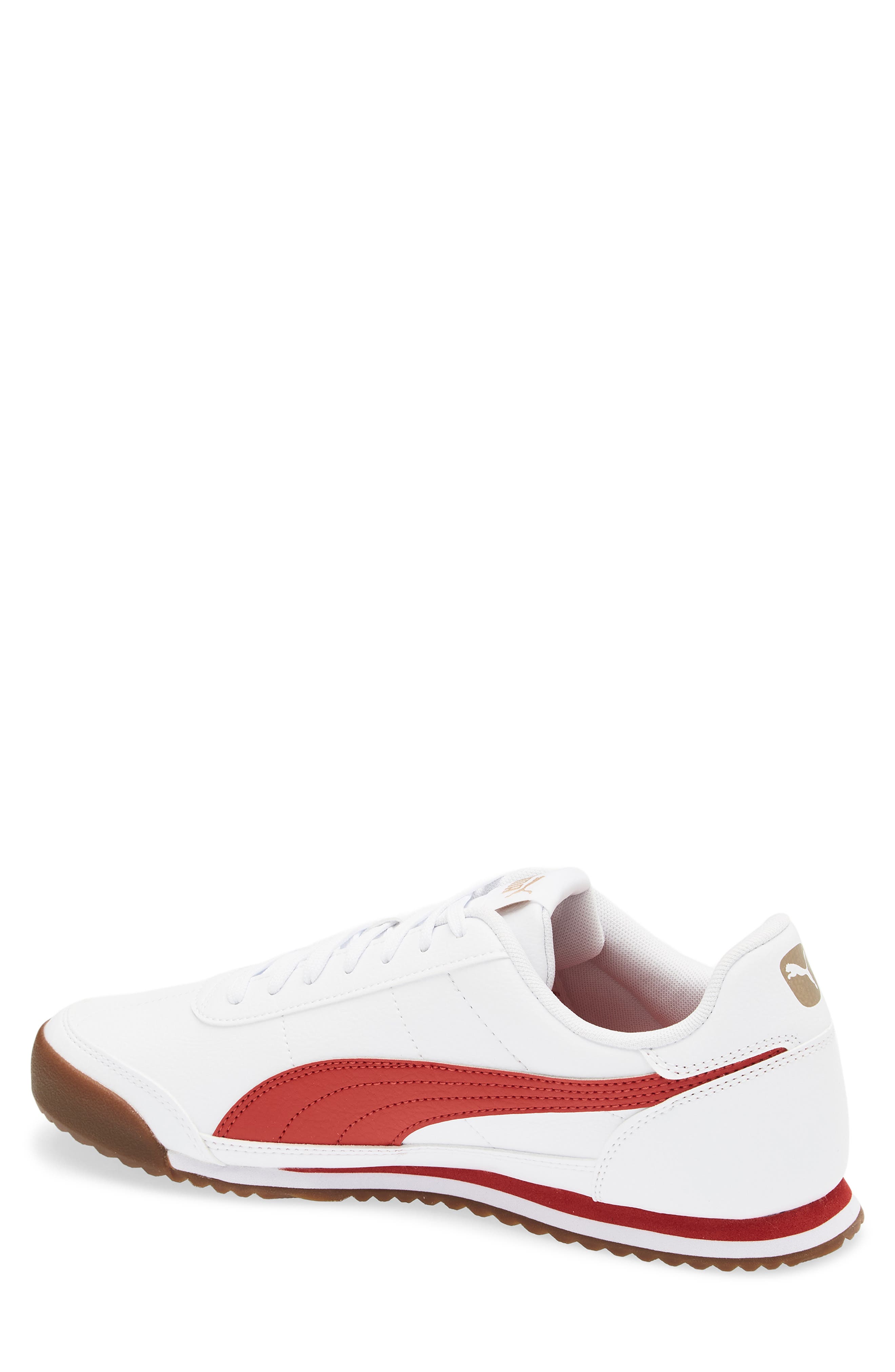 PUMA Turino II Sneaker, Alternate, color, Puma White/ Puma Red/ Gold