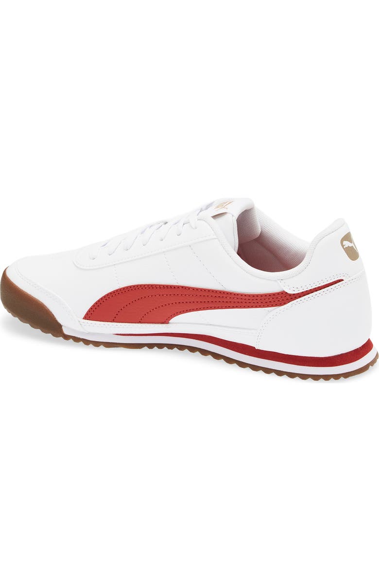 PUMA Turino II Sneaker, Alternate, color, Puma White/ Puma Red/ Gold