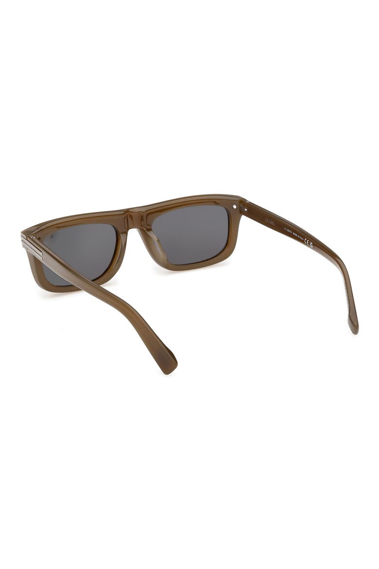 55mm Rectangular Sunglasses, Alternate, color, OPAL GREEN/ PALLADIUM/ SMOKE