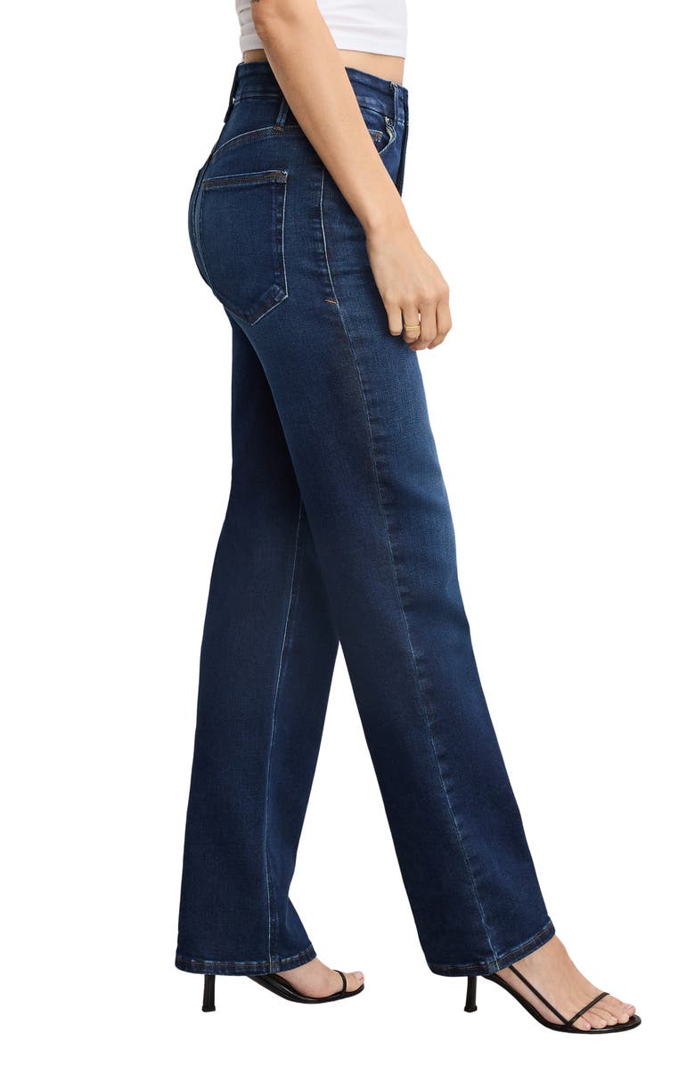 Good American Soft-Tech Straight Leg Jeans, Alternate, color, Indigo572