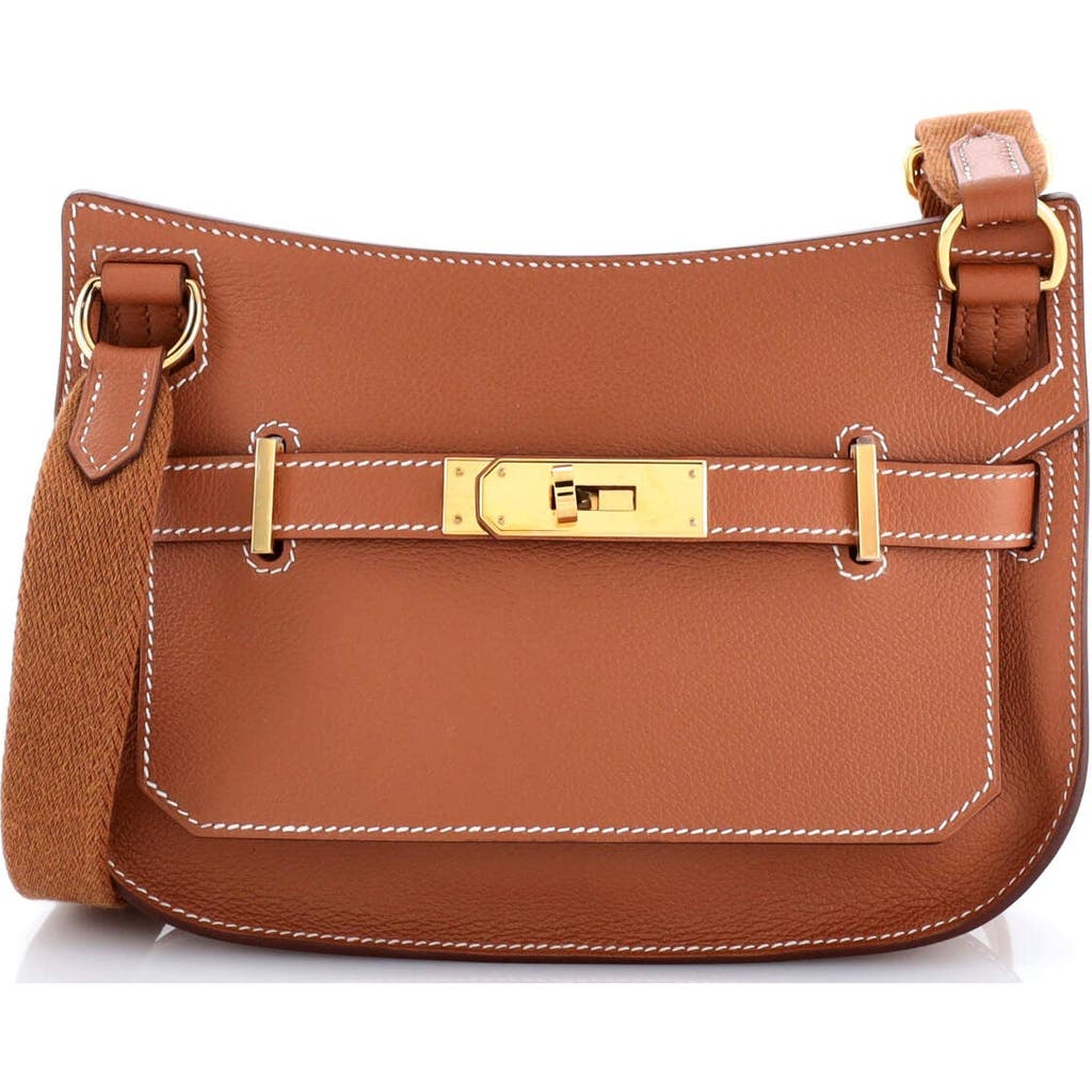 Pre-owned Hermes Hermes Jypsiere Bag Evercolor Mini In Gold