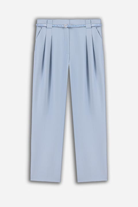 Belt Detail Double Pleat Trousers
