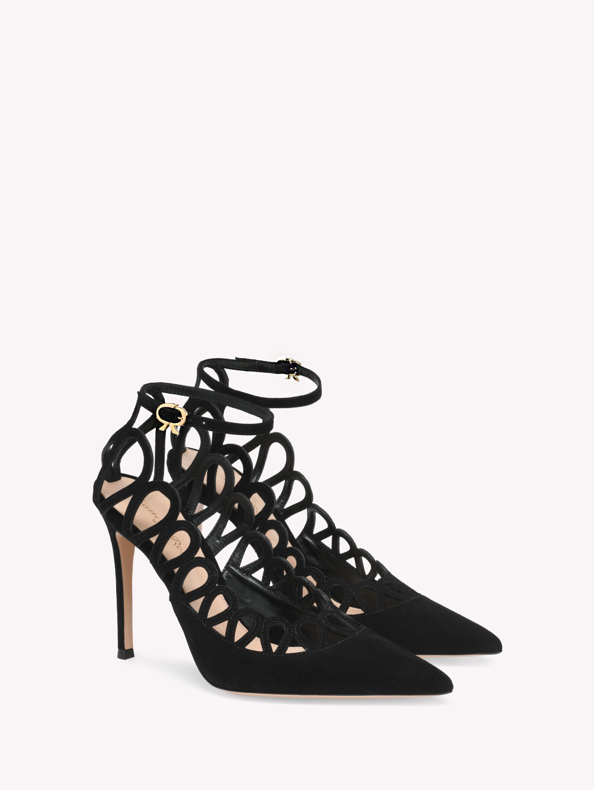 Elisa Ankle Pump, Alternate, color, Black Suede