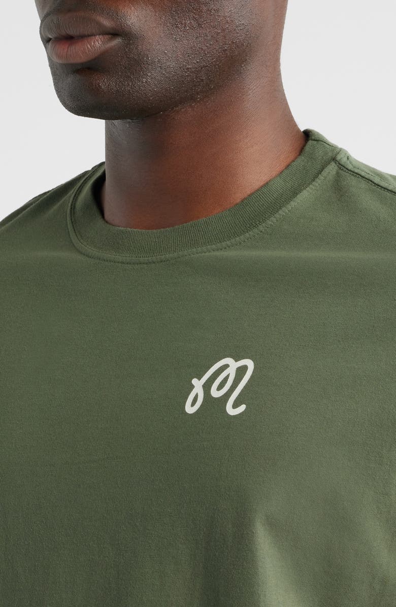 Malbon Golf Bermuda Foraging Graphic T-Shirt, Alternate, color, Olivine