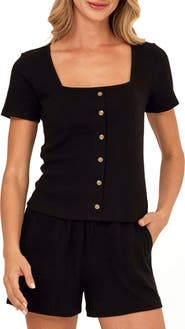 Threads 4 Thought Jamila Smocked Square Neck Top