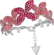 GUESS Crystal Flower Chain Bracelet
