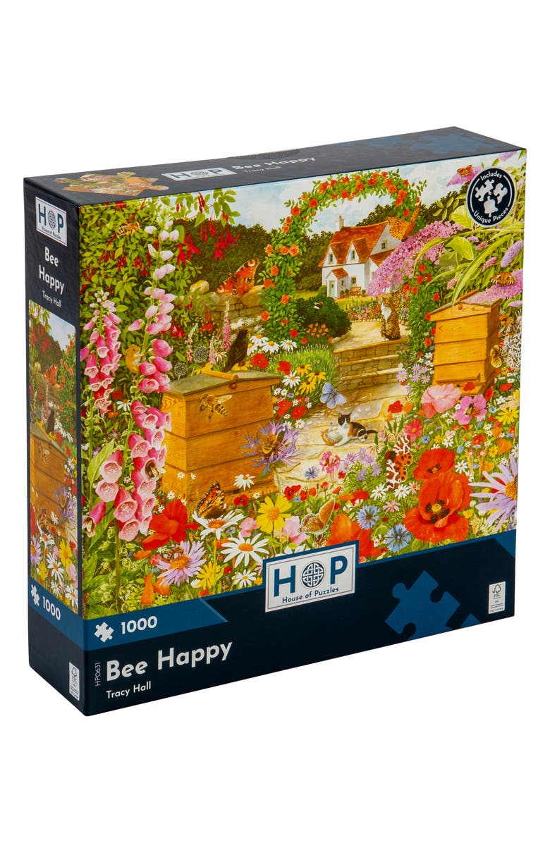 The House of Puzzles Bee Happy 1000-Piece Jigsaw Puzzle, Main, color, 