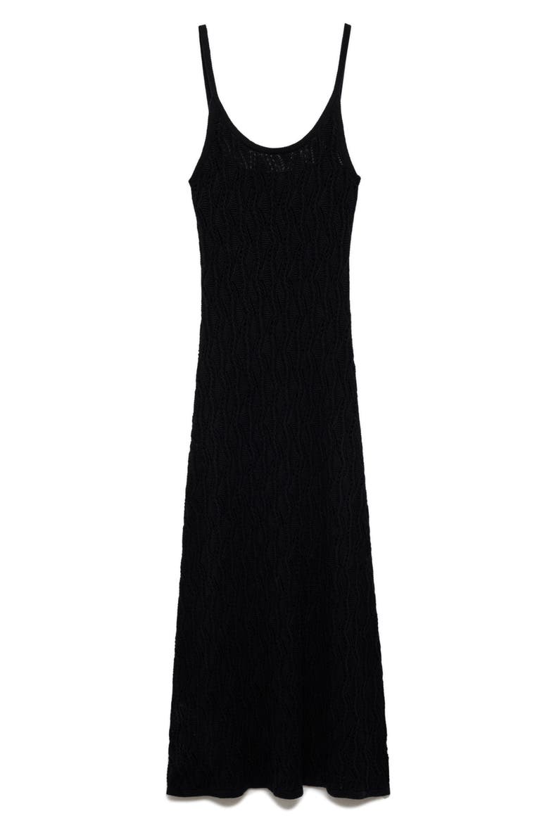 Semisheer Sweater Dress, Alternate, color, BLACK