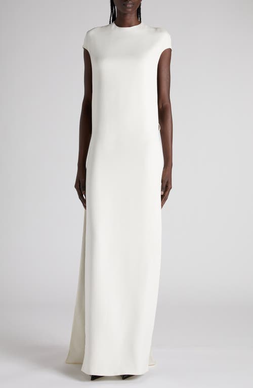 Tom Ford Stretch Silk Georgette Evening Gown In White