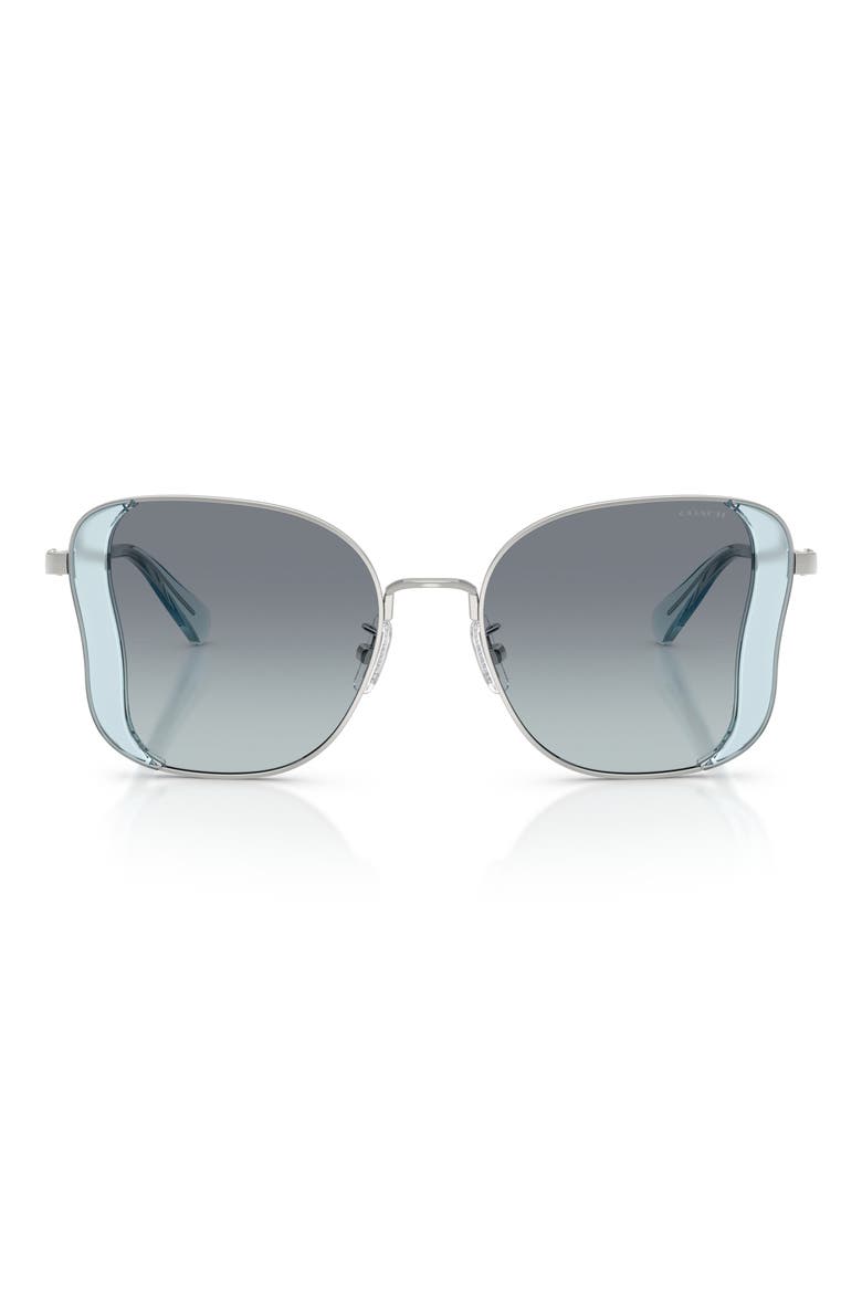 50mm Gradient Square Sunglasses, Main, color, OCEAN / SILVER