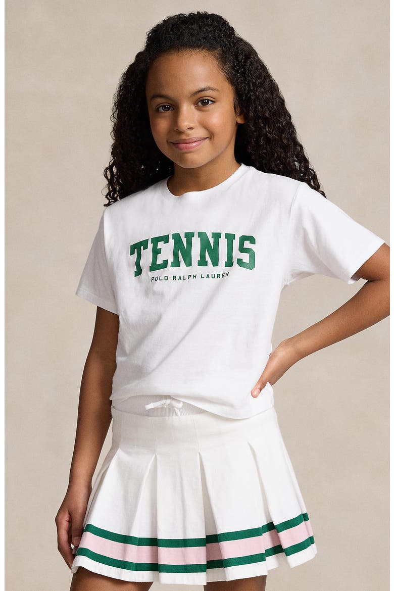 Kids' Tennis Cotton Graphic T-Shirt, Alternate, color, WHITE