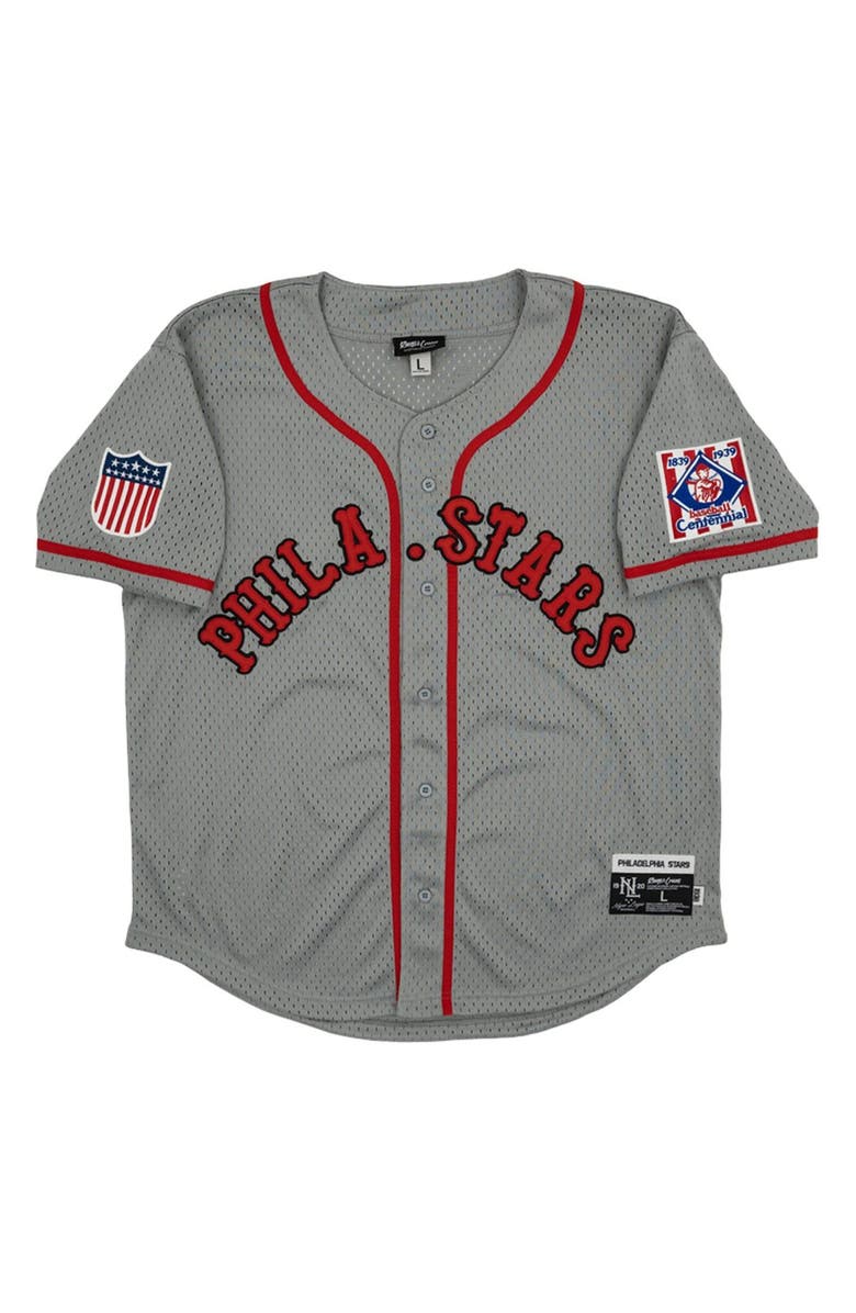 RINGS & CRWNS Men's Rings & Crwns #7 Gray Philadelphia Stars Mesh Button-Down Replica Jersey, Alternate, color, Gray