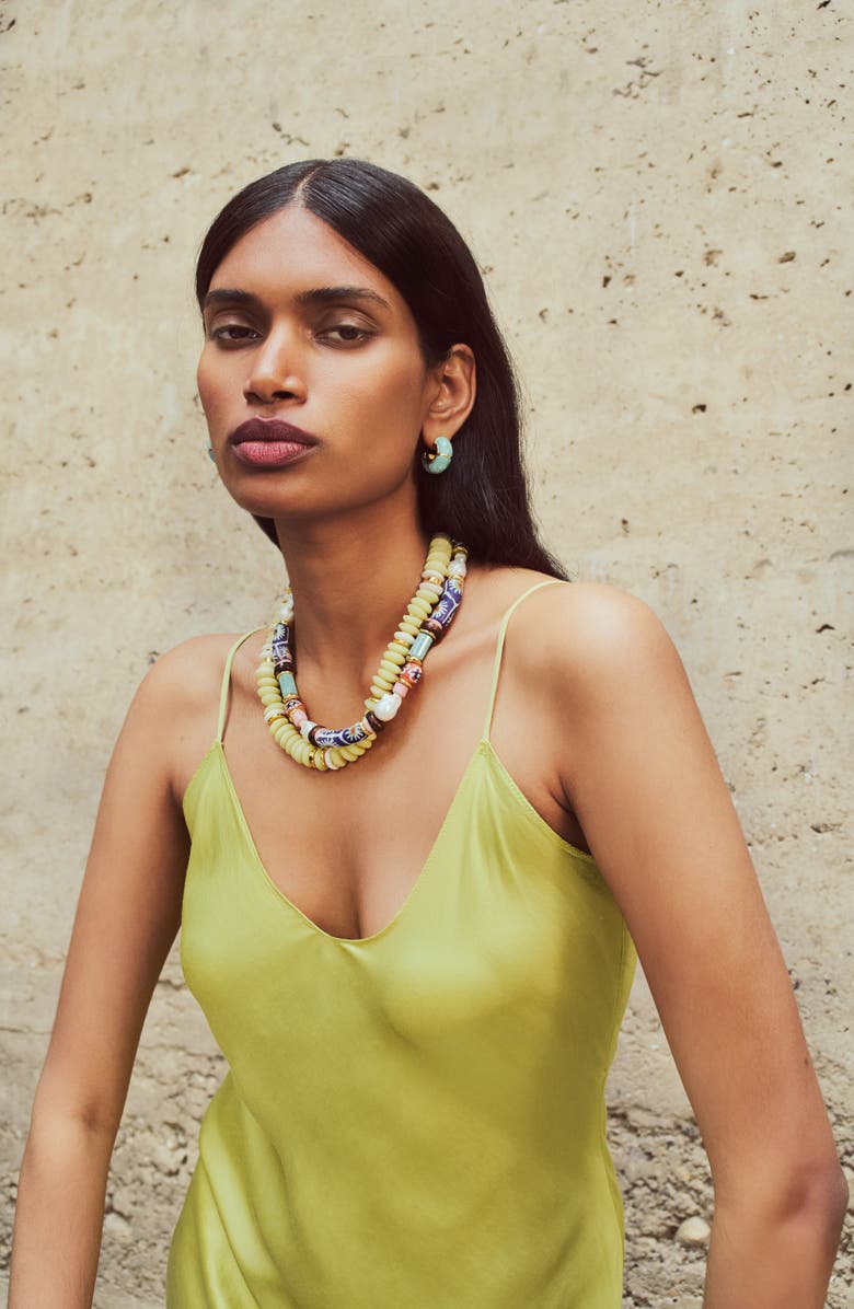 Lizzie Fortunato Laguna Beaded Necklace, Alternate, color, Yellow