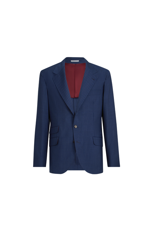Chalk stripe deconstructed blazer