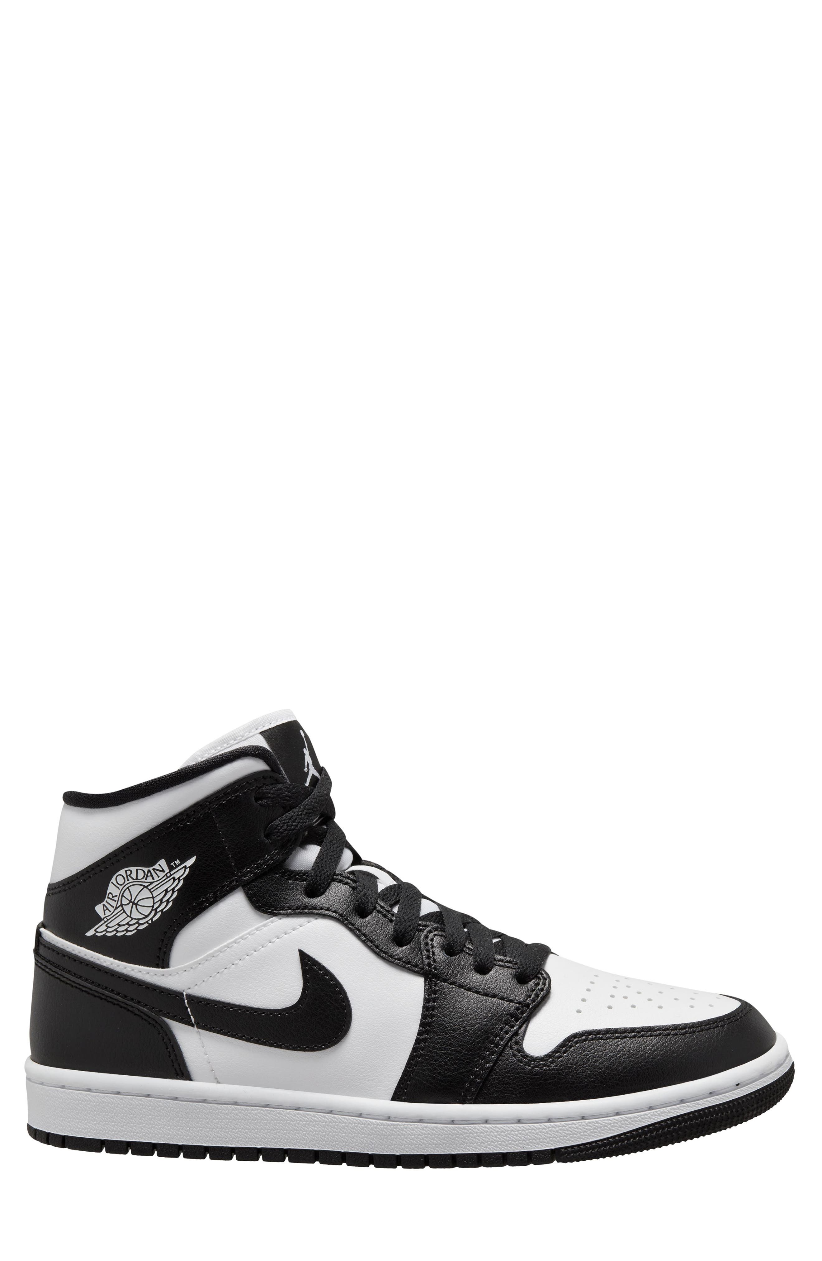 Jordan Air Jordan 1 Mid Basketball Sneaker, Main, color, White/ Black/ White