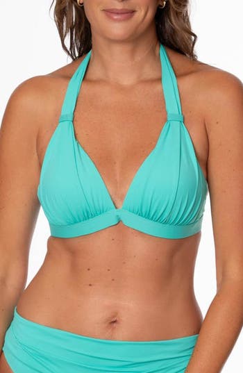 Jantzen Amy Halter Bikini Top In Jelly Mint