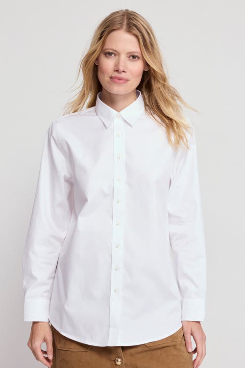 The Shirt By Rochelle Behrens The Jet Set Boyfriend Shirt In White
