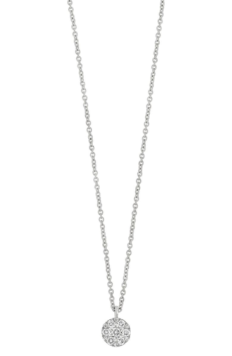 Bony Levy 18K White Gold Diamond Circle Pendant Necklace - 0.12 ctw, Main, color, 